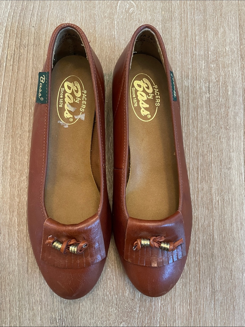 G.H. Bass & Co. Brown Leather Tassel Flats